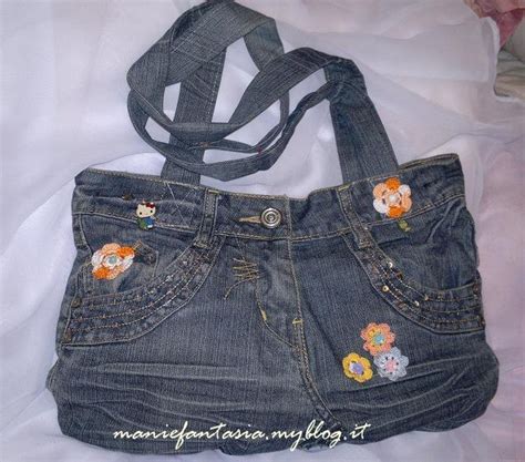 Come fare una borsa con vecchi jeans .